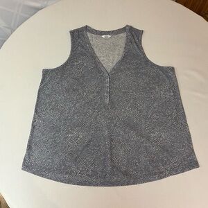 2/$20 - 3X Penningtons Gray Patterned Sleeveless Tank Top